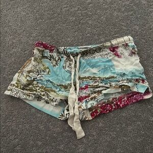 P.J. Salvage Blue and Green and Pink Shorts